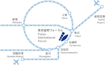 東京国際フォーラムまでの路線図